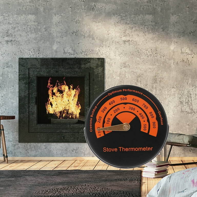 Ltesdtraw Wood Stove Thermometer Flue Pipe Fireplace Oven Stove Top  Temperature Meter 