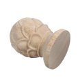 thumbnail image 1 of WRITWAA Embouts Décoratifs en Bois pour Rideaux 1Pcs Accent Ananas Kaki pour Maisons, 1 of 8