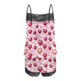 thumbnail image 5 of gakvbuo Valentine'S Day Pajamas Camisole And Shorts for Women Sleepwear Sleeveless Lingerie V-Neck 2 Piece Outfits Pajamas Loungewear Cami Top Shorts Lace Up Nightwear, 5 of 6