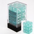 thumbnail image 1 of Juegos de dados Chessex d6: bloque de dados verde azulado esmerilado con troquel de seis caras blanco de 16 mm (12) Chessex 717520456926, 1 of 1