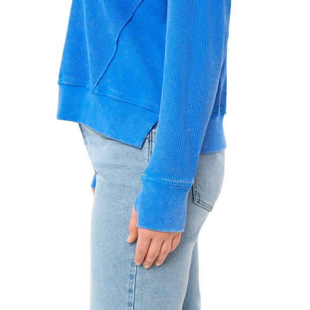 Seven7 Women's Long Sleeve Waffle Crewneck Top - Samsclub.com