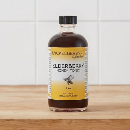 Mickelberry Gardens Elderberry Honey Tonic for Immune Health, 4 oz