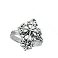 thumbnail image 4 of Oxidized Vintage Victorian Filigree Cross Ring Sterling Silver Band 925 Jewelry Female Male Size 9, 4 of 4