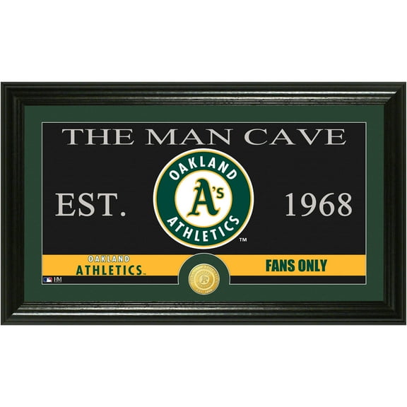 The Highland Mint MLB Man Cave Bronze Coin Panoramic Photo Mint, Oakland A's