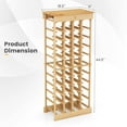 Gymax 40 Bottles Modular Wine Rack Wood Stackable Storage Stand Wine Bottle Holder