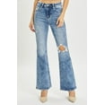 thumbnail image 3 of RISEN High Rise Distressed Flare Jeans, 3 of 4