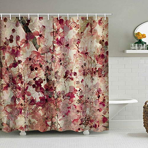 HIGH QUALITY BATHROOM SHOWER  CURTAIN CURTAINS WITH MATCHING HOOKS Hot pink 