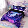 thumbnail image 2 of Manfei Aquatic Axolotl Full Size Comforter Sets,Watercolor Ocean Animal Bedding Comforter Set,Black Reversible,3 Pieces,1 Comforter and 2 Pillowcases, 2 of 7