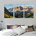 thumbnail image 3 of Nawypu Mountain Wall Decor Sunrise Sunlight in Aspen Colorado Rocky Mountains Wall Art for Bedroom Living Room Home Decorations Framed Artwork Canvas Prints Ready to Hang12''x16''X3 Panels, 3 of 4