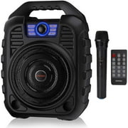 EARISE T26 Portable Karaoke Machine Bluetooth Speaker with Wireless Microphone, Rechargeable PA System with FM Radio, Audio Recording, Remote Control, Supports TF Card/USB, Perfect for Party