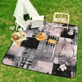 thumbnail image 6 of Bohemian Color Picnic Blanket Waterproof Outdoor Beach Blanket Hand-held Pad Suitable for Travel, Camping, Beach, Family Gatherings, 6 of 7