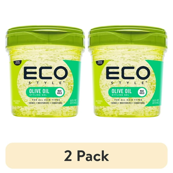 (2 pack) Eco Styler Olive Oil Styling Hair Gel, 16oz