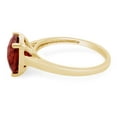 thumbnail image 4 of AFFY 5 Ct Cushion Cut Simulated Garnet Solitaire Ring in 14k Yellow Gold Over Sterling Silver Ring Size - 14, 4 of 7