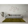 thumbnail image 3 of Ahgly Company Machine Washable Indoor Square Persian Yellow Bohemian Area Rugs, 5' Square, 3 of 4