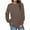 Brown, variant on Jalioing Undershirt for Women Solid Color Double-Faced Fleece Long Sleeve Comfy Crewneck Pullover Tops (Medium, Pink)