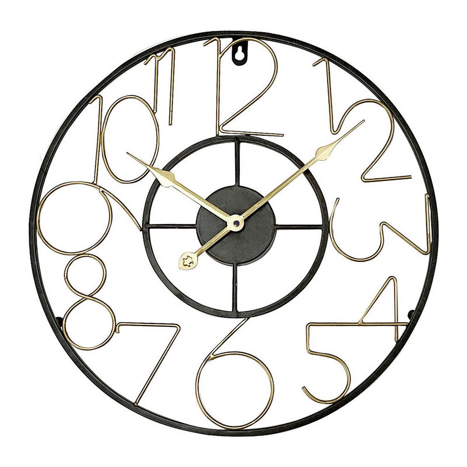 Karina Metal Round Modern Farmhouse Wall Clock