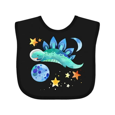 

Inktastic Stegosaurus Space Dinosaur with Stars and Planet Gift Baby Boy or Baby Girl Bib