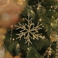 thumbnail image 4 of Christmas Tree Ornaments, Snowflake Ornaments, Wrought Iron Material, Three Dimensional Champagne Snowflake Pendant, Holiday Decorative Hanging Ornament, 4 of 7