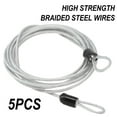 thumbnail image 4 of 5PC 2M Lock Wire Braided Steel Double Loop Security Anti Theft Coil Cable Bike, 4 of 9