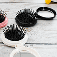 thumbnail image 3 of Brosse à Cheveux Pliable avec Miroir, Peigne de Massage Rond Mini Compact pour Sac à Main/poche, Format de Voyage pour Filles et Femmes, 3 of 6