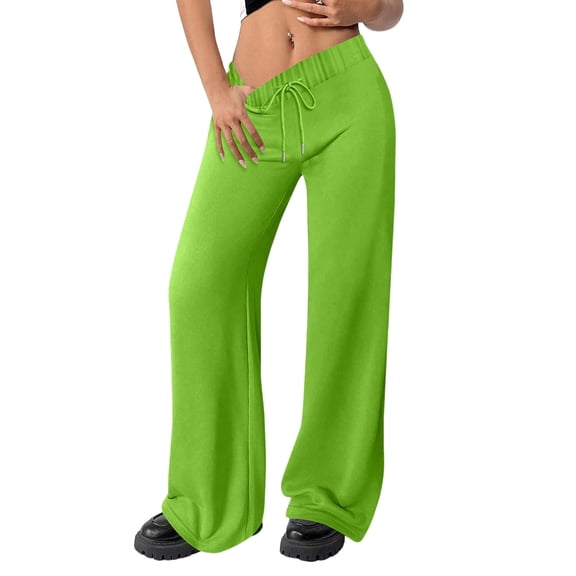 Women's High Waisted Wide Leg Sweatpants Casual Jogger Pants for Comfortable and Stylish Athletic and Leisure Activities,Light Green,L