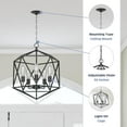 thumbnail image 4 of Prominence Home 2 Pack 5 Light Chandelier Pendant Lighting Fixture, Heleo, Black, 4 of 8