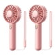 thumbnail image 1 of 2PCS Mini Portable Fan, USB Rechargeable Handheld Fan 3 Speed Personal Small Desk Fan for Women Travel Indoor Outdoor, 1 of 5