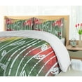 thumbnail image 5 of Ambesonne Watercolor Duvet Cover Sets, Doodle Leaves Exotic, 2-Queen, Jade Green Yellow Red, 5 of 7
