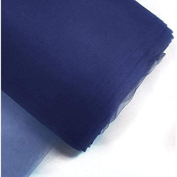 DECORATIVE SILK INC. 54" by 40 Yards (120 ft) Fabric Tulle Bolt Craft and Party for Wedding and Decoration ( NAVY )