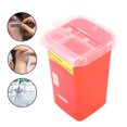 thumbnail image 3 of Sharps Disposal Container for Needle Waste Storage Box, Translucent Lid, Fliptop, Hard Material, Sealed with, 3 of 8