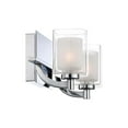 thumbnail image 5 of Quoizel KLT8602CLED Kolt Modern Vanity Bath Lighting, 2-Light, LED 9 Watts, Polished Chrome (6" H x 13" W), 5 of 5