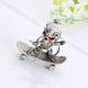 thumbnail image 5 of FELTECHELECTR Llavero de goma con diseño de calavera y esqueleto, ideal para colgar en el bolso o en la mochila (monopatín)., 5 of 6