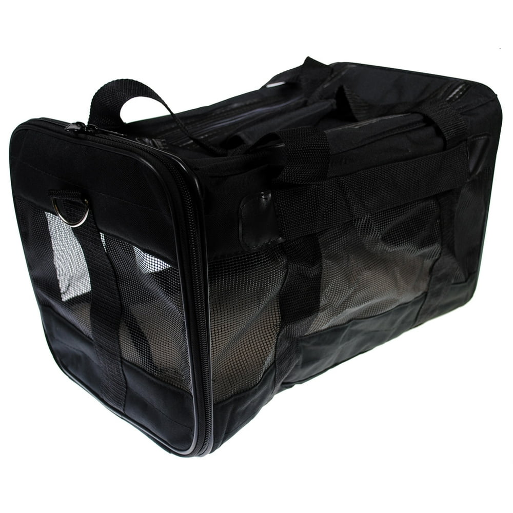 Soft Sided Pet Kennel Cab / Carrier 19.5Lx10Wx11H Black Walmart