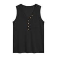 thumbnail image 5 of SwiftWear Women's V Neck Tank Top Loose Fit Button Down Casual Sleeveless Blouse Henley Shirts with Pocket Summer Fashion Solid Top, 5 of 5