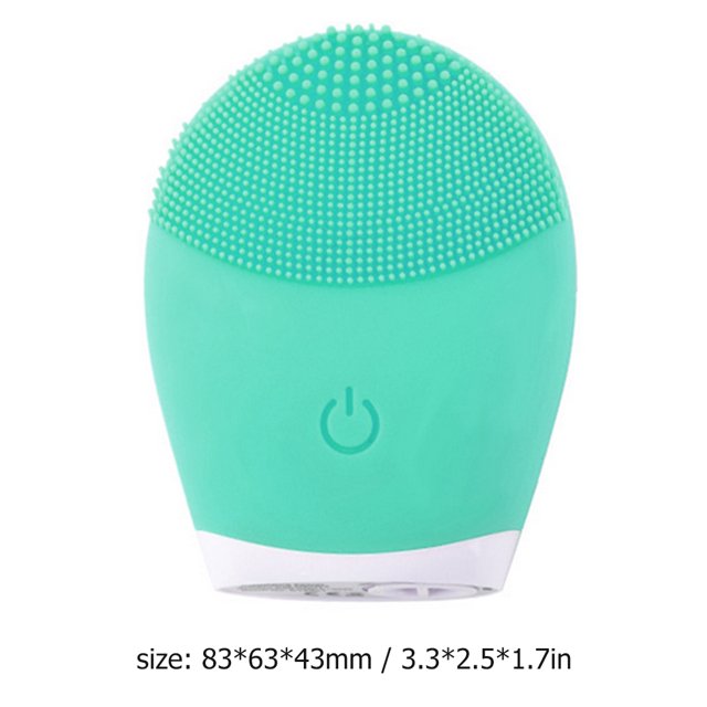 Cepillo de limpieza facial de silicona Eliminación de poros Masajeador corporal eléctrico Verde Sywqhk Libre de BPA