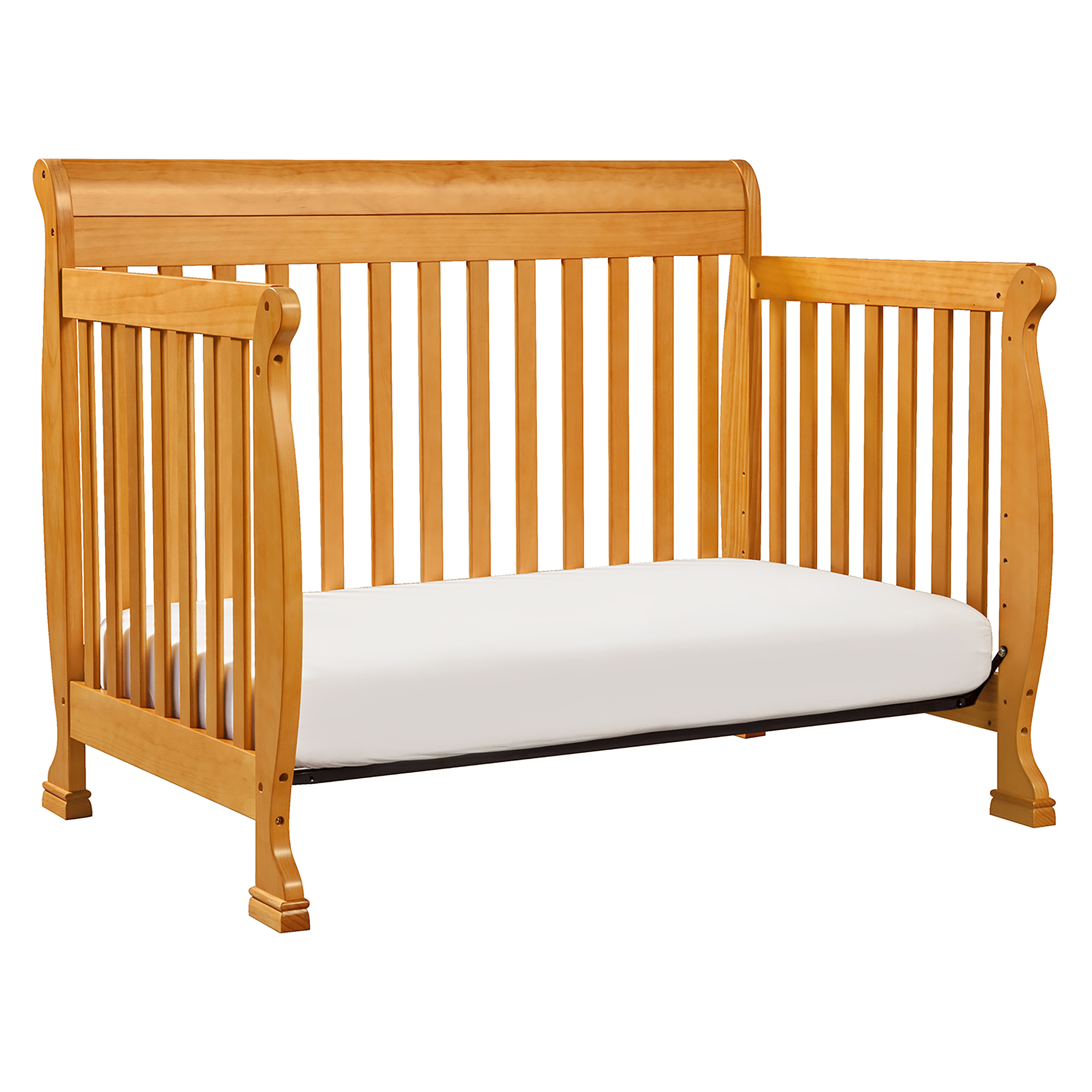 DaVinci Kalani 4-in-1 Convertible Crib in Honey Oak Finish, Greenguard Gold Certified