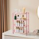 thumbnail image 5 of Organizador de almacenamiento para baño, estante de encimera de plástico de 4 niveles con diseño de drenaje de panal, base antideslizante para botellas de champú y gel de ducha, solución que, 5 of 8