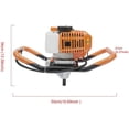 thumbnail image 3 of Miumaeov 52CC Gas Powered Post Hole Digger Auger Borer Fence Rig Two-stroke with 4"/6"/8" Bits, 3 of 9