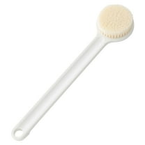 Long Handle Dry Body Brush for Shower & Bath | Gentle Exfoliating Massage Brush with Soft Nylon Bristles | Back Scrubber for Men & Women | 35.5cm Detox Brush for Smooth Skin