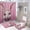style-614, variant on Shower Curtain Sets 4 Piece Happy Easter Bunny Pink with Non-Slip Rugs Toilet Lid Cover And Bath Mat Farmhouse Welcome Easter Holiday Bathroom Decor Sets for Bathroom Decor Set 72inch X 72inch