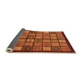 thumbnail image 2 of Ahgly Company Indoor Round Abstract Orange Modern Area Rugs, 5' Round, 2 of 4