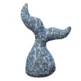 thumbnail image 1 of Whale Tail Door Stopper, Nautical Blue Denim Patch Print, Polyester, Sand Filling, 11 1/2 Inches Tall, Approx. 3 Pounds, 1 of 1