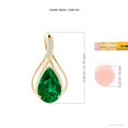 thumbnail image 3 of ANGARA Pear Lab Grown 2.2 Ct Emerald Infinity Twist Pendant with Diamonds for Women in 14K Yellow Gold (Size-10x8mm) | May Birthstone, Anniversary, Jewelry Gift for Women | Lab-Grown Emerald Necklace, 3 of 8