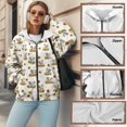 thumbnail image 6 of FOR U DESIGNS Sunflower Elephant Zip Up Hooded Cardigan for Women Trendy Oversized Hoodies Size XS Lightweight Hooded Sweatshirt Full Zipper Front Women Long Sleeve Sportswear, 6 of 7