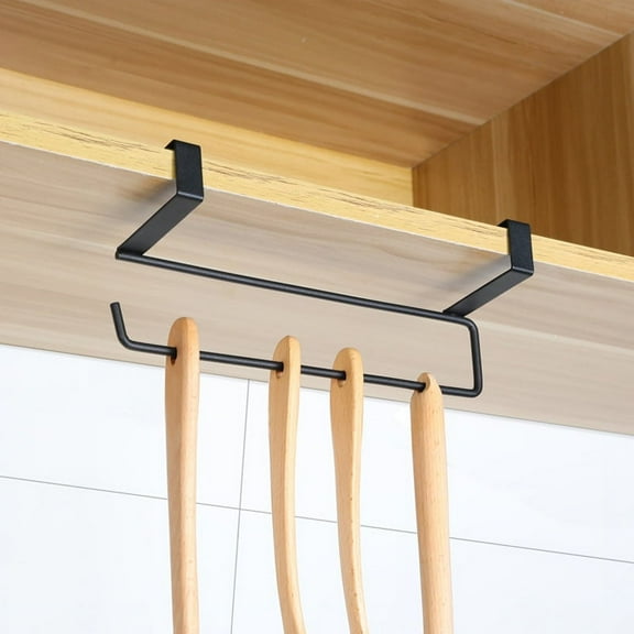 Namzi Paper Towel Holder Stainless Steel Under Cabinet Paper Rolls Rack Organizer Kitchen Paper Hanger Towel Holder Hanger Over The Door Kitchen Roll Holder Hanging Organizer Kitchen Storage Hook
