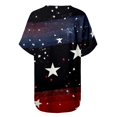 thumbnail image 4 of HEILAU Independence Day Shirts for Women American Flag Graphic Tees Summer Tops Short Sleeve V Neck T Shirt Print Side Slit Tunic Patriotic Tops, 4 of 7