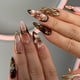 thumbnail image 1 of Uñas de flores Maillard Carey Arte de uñas portátil Arte de uñas cortas Arte de uñas postizas Pegatinas de uñas, 1 of 7
