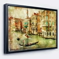 thumbnail image 1 of Designart - Vintage Venice - Digital Art Landscape Framed Canvas Print, 1 of 4