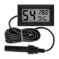 thumbnail image 2 of Termómetro higrómetro digital mini medidor electrónico de temperatura y humedad para interiores y exteriores con sonda, 2 of 12