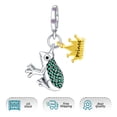 thumbnail image 3 of ROSIANNA Frog Princess Crown Diamond Charm, 925 Sterling Silver, 3 of 6
